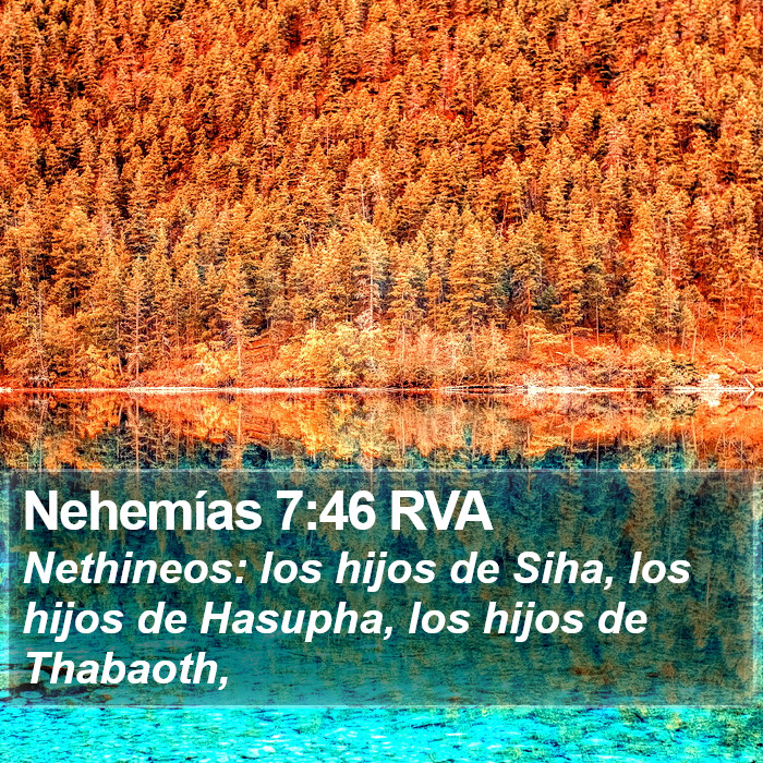 Nehemías 7:46 RVA Bible Study