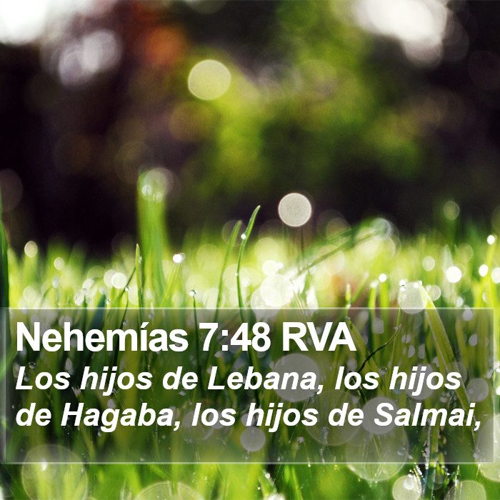 Nehemías 7:48 RVA Bible Study