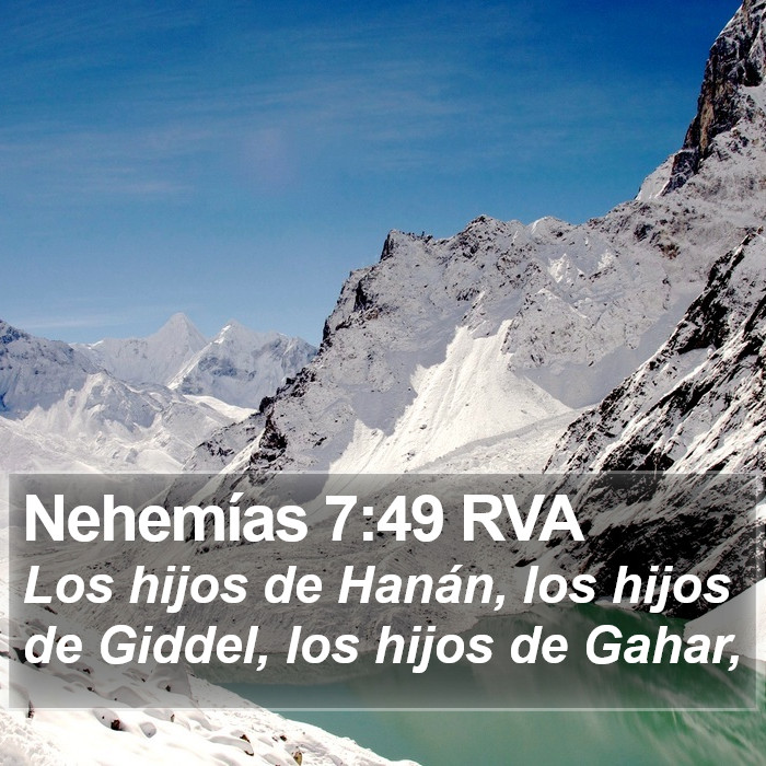 Nehemías 7:49 RVA Bible Study