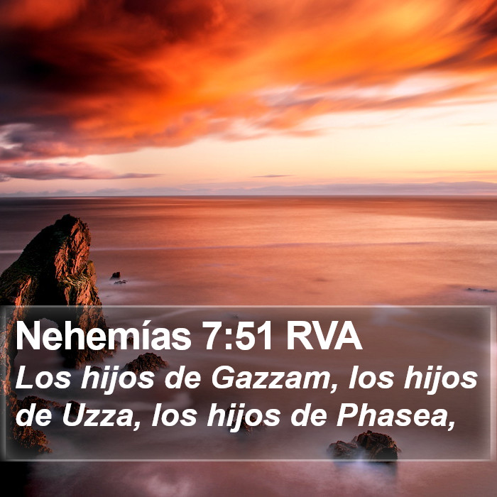 Nehemías 7:51 RVA Bible Study