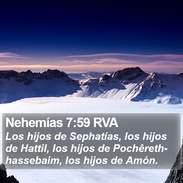 Nehemías 7:59 RVA Bible Study