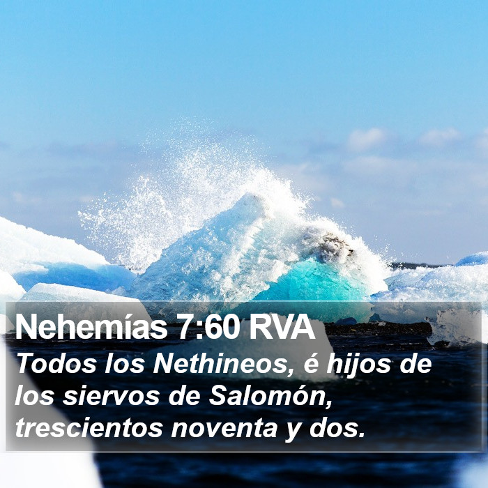 Nehemías 7:60 RVA Bible Study