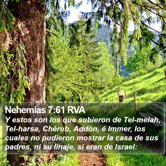 Nehemías 7:61 RVA Bible Study