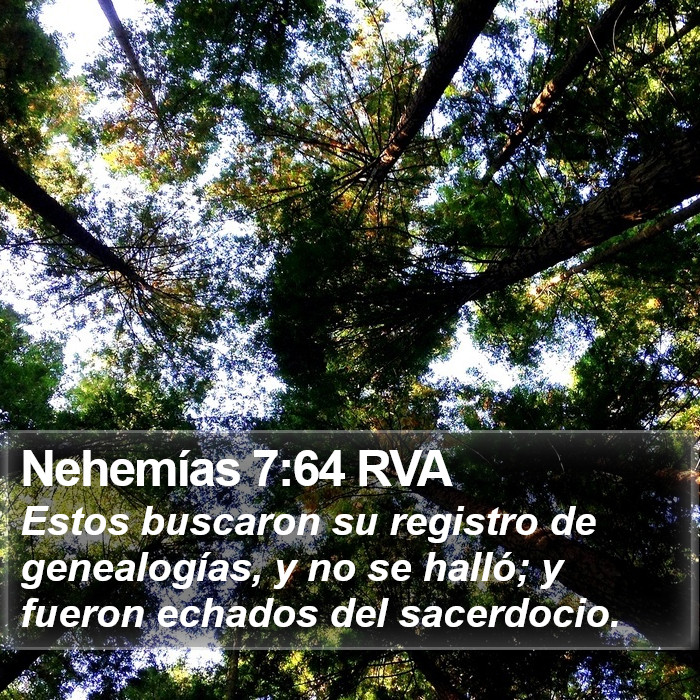 Nehemías 7:64 RVA Bible Study