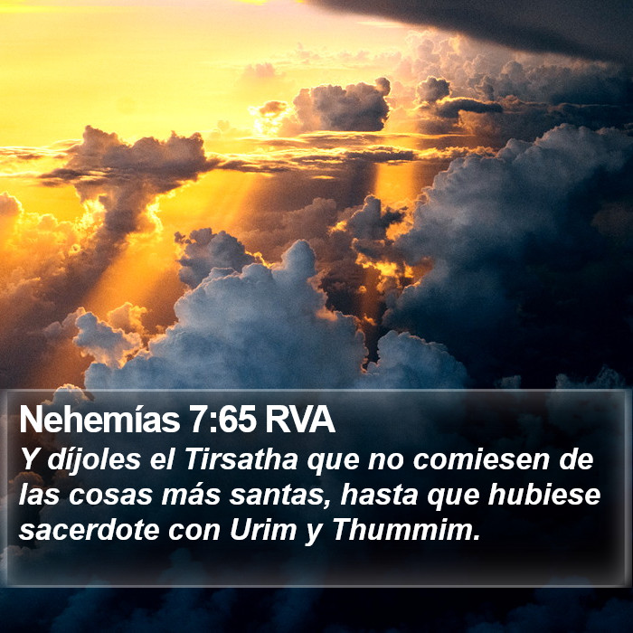 Nehemías 7:65 RVA Bible Study