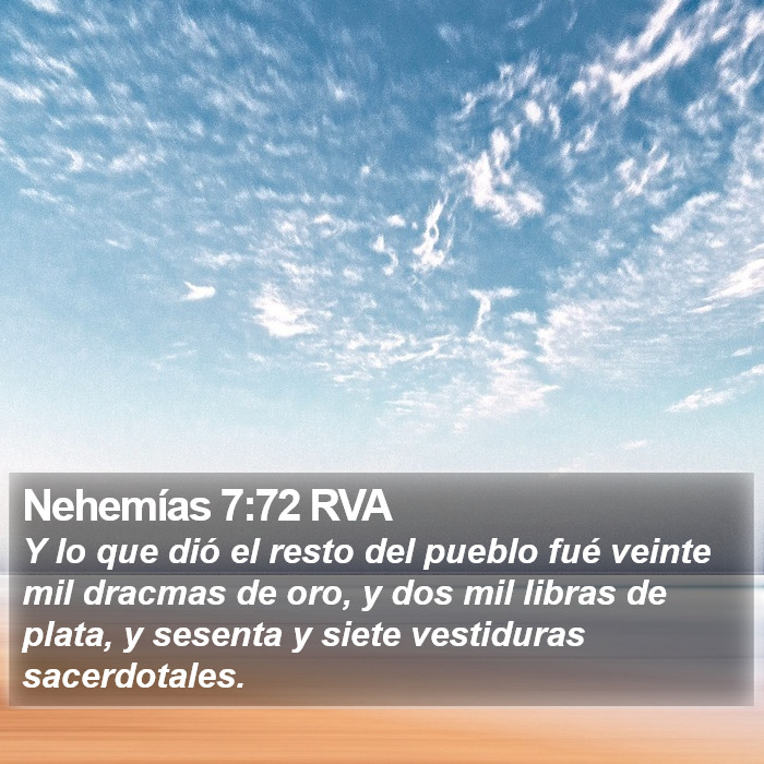 Nehemías 7:72 RVA Bible Study