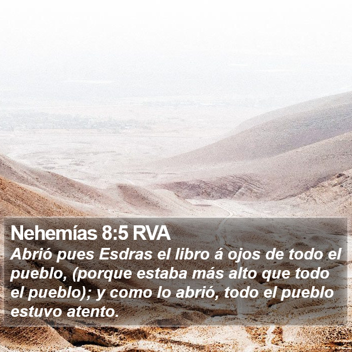 Nehemías 8:5 RVA Bible Study