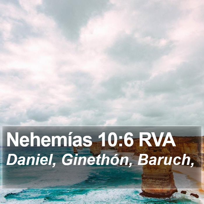 Nehemías 10:6 RVA Bible Study