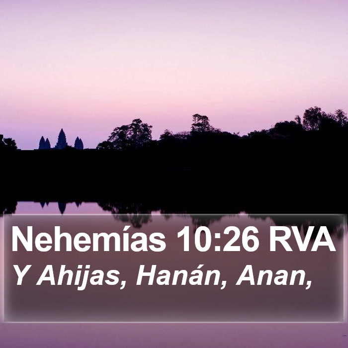 Nehemías 10:26 RVA Bible Study