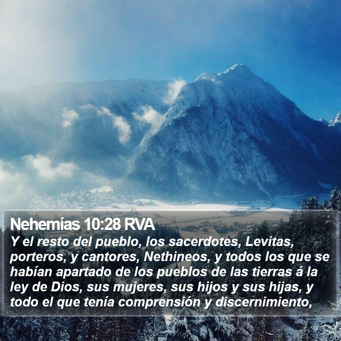 Nehemías 10:28 RVA Bible Study