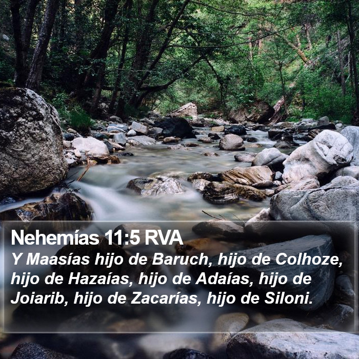 Nehemías 11:5 RVA Bible Study