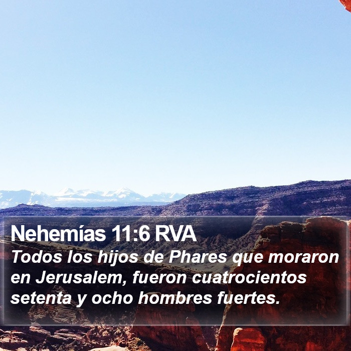 Nehemías 11:6 RVA Bible Study