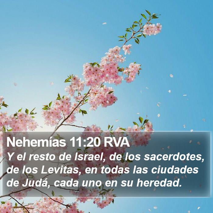 Nehemías 11:20 RVA Bible Study