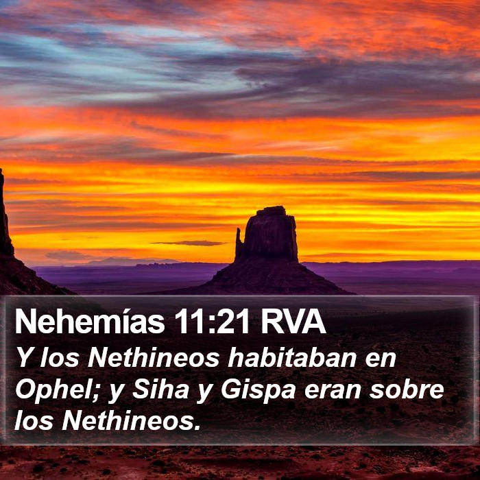 Nehemías 11:21 RVA Bible Study