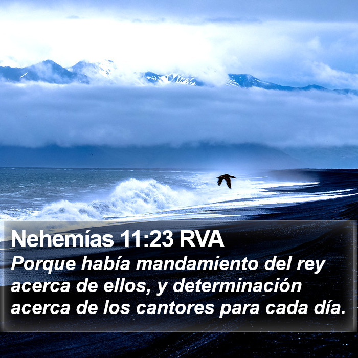 Nehemías 11:23 RVA Bible Study