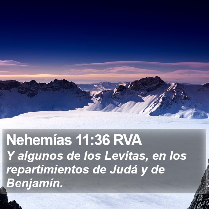 Nehemías 11:36 RVA Bible Study