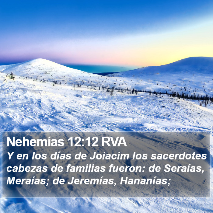 Nehemías 12:12 RVA Bible Study