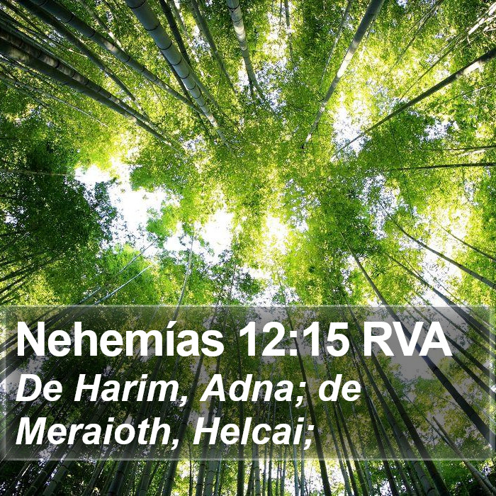 Nehemías 12:15 RVA Bible Study