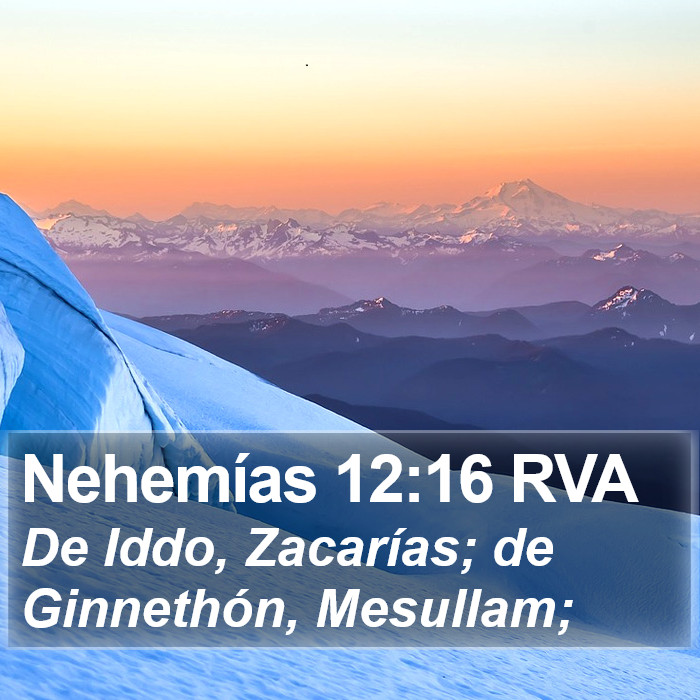 Nehemías 12:16 RVA Bible Study