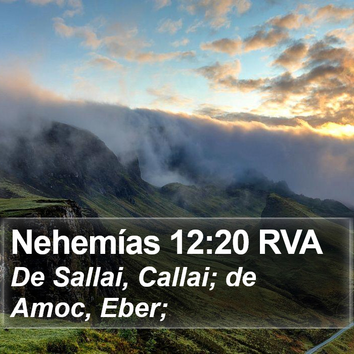 Nehemías 12:20 RVA Bible Study