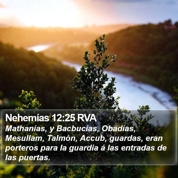 Nehemías 12:25 RVA Bible Study