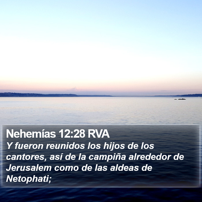 Nehemías 12:28 RVA Bible Study