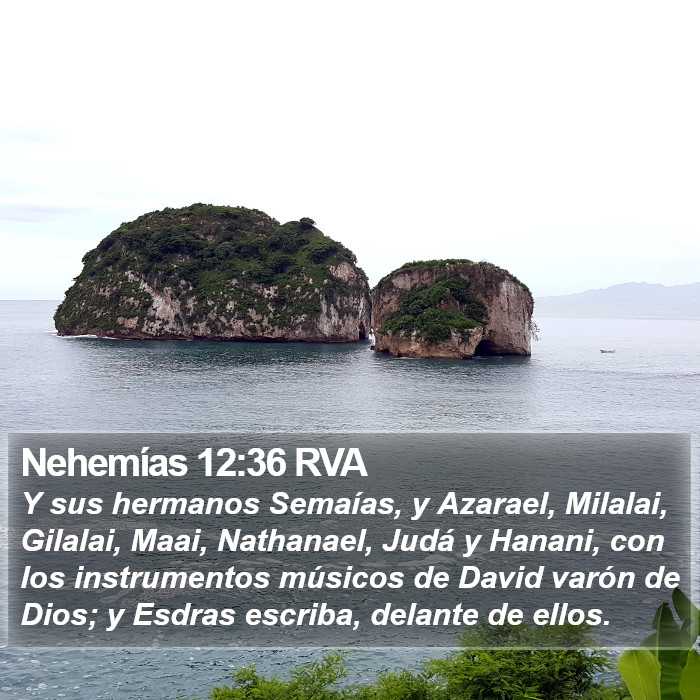 Nehemías 12:36 RVA Bible Study