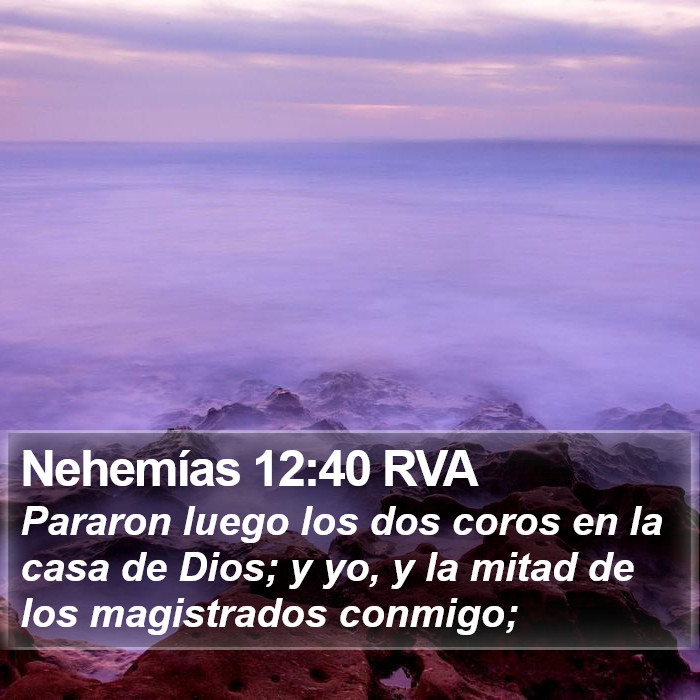 Nehemías 12:40 RVA Bible Study