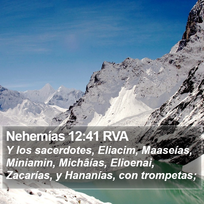 Nehemías 12:41 RVA Bible Study