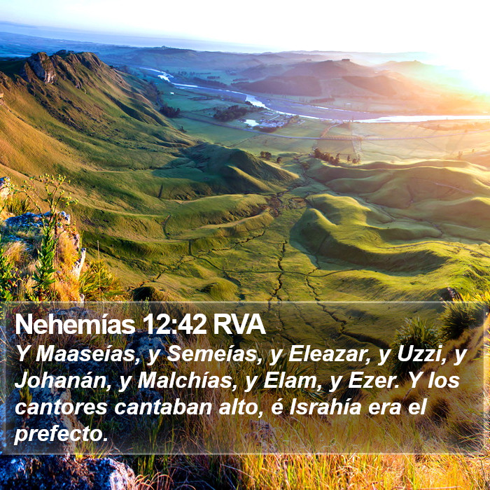 Nehemías 12:42 RVA Bible Study