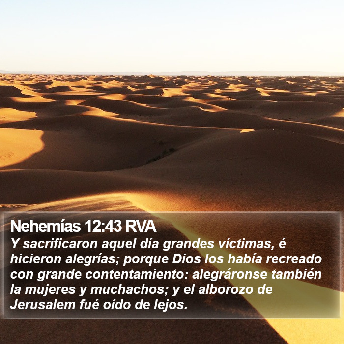 Nehemías 12:43 RVA Bible Study