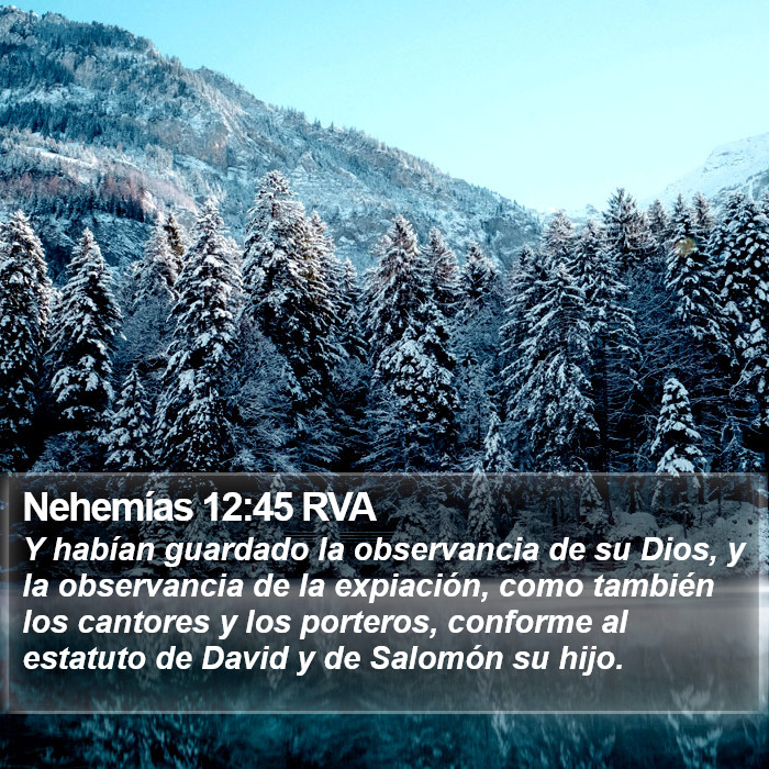 Nehemías 12:45 RVA Bible Study