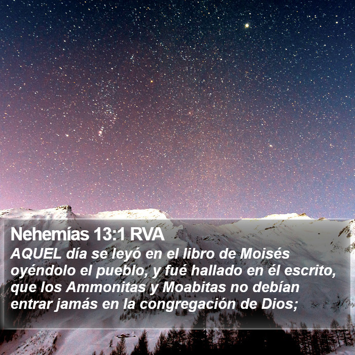 Nehemías 13:1 RVA Bible Study