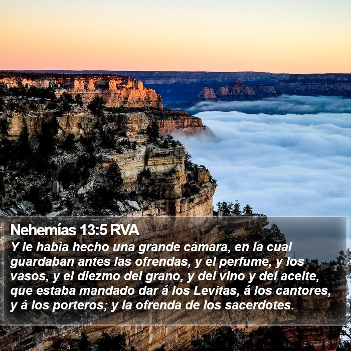 Nehemías 13:5 RVA Bible Study