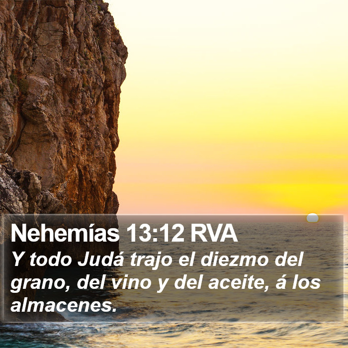 Nehemías 13:12 RVA Bible Study