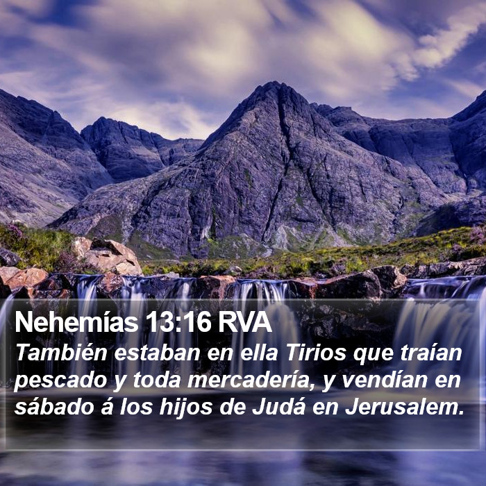 Nehemías 13:16 RVA Bible Study