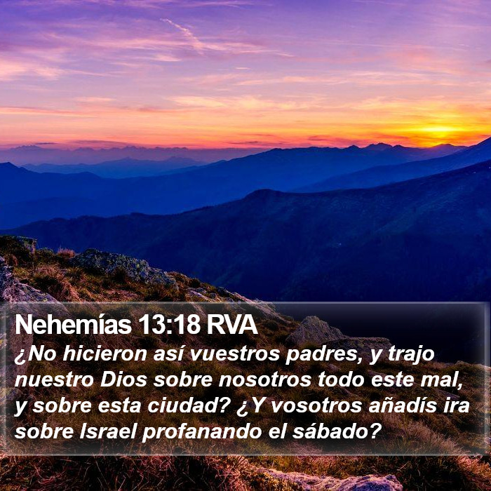 Nehemías 13:18 RVA Bible Study