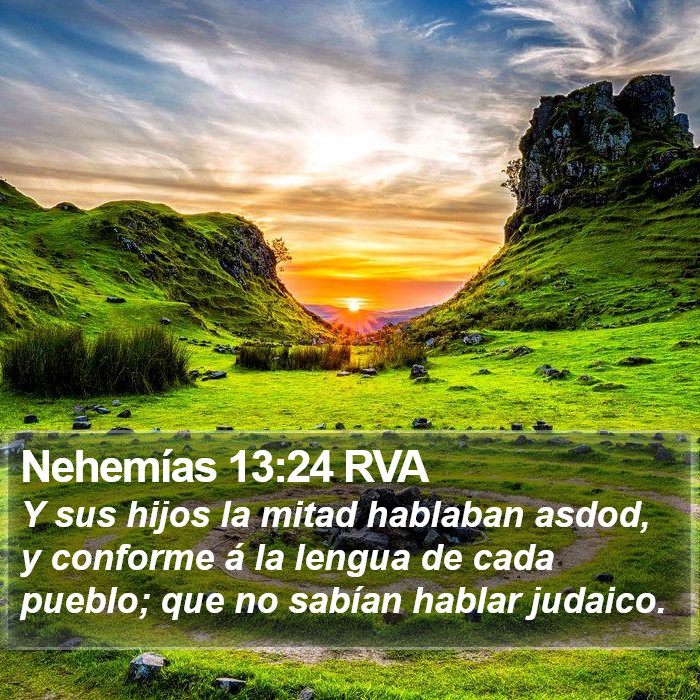 Nehemías 13:24 RVA Bible Study