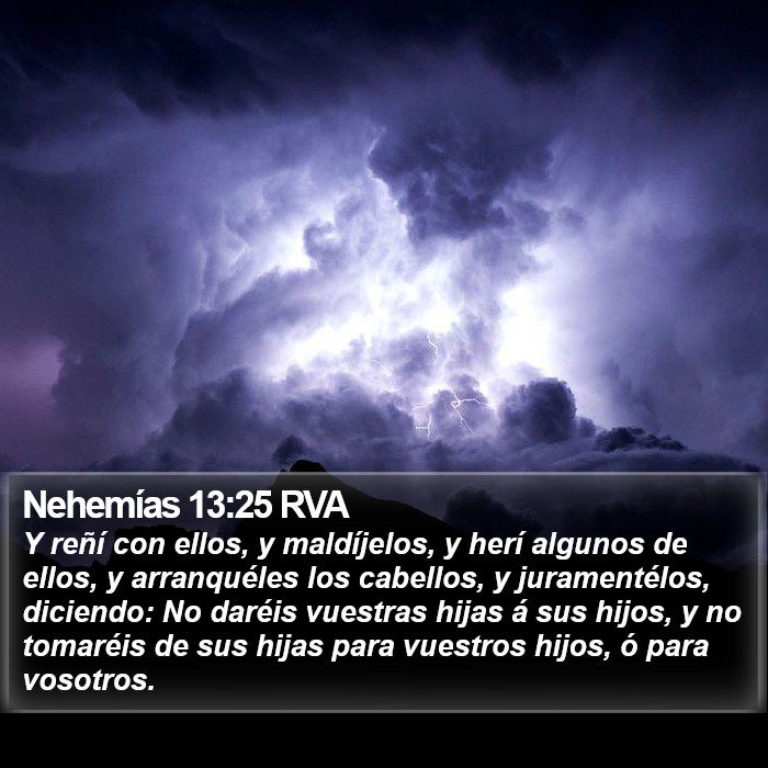 Nehemías 13:25 RVA Bible Study