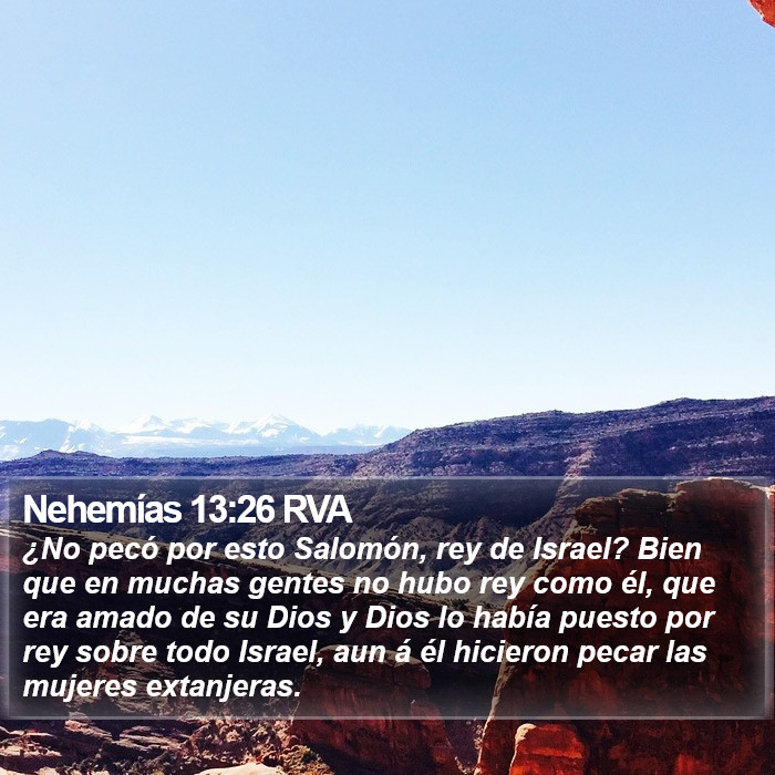 Nehemías 13:26 RVA Bible Study