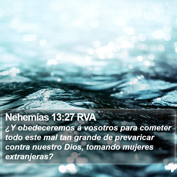 Nehemías 13:27 RVA Bible Study