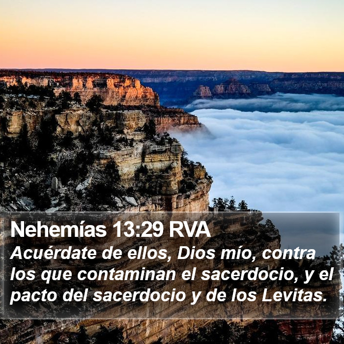 Nehemías 13:29 RVA Bible Study