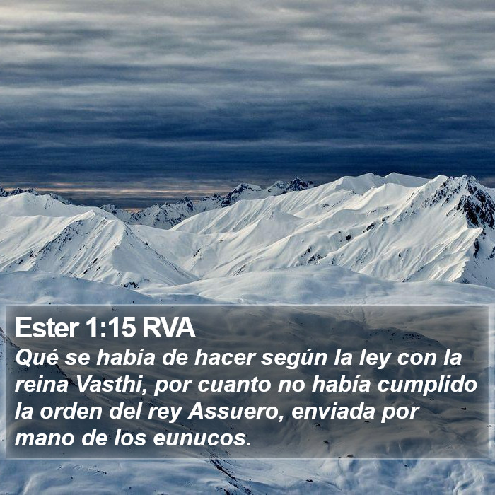 Ester 1:15 RVA Bible Study