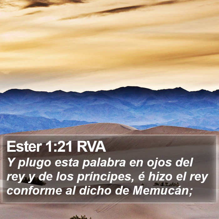 Ester 1:21 RVA Bible Study