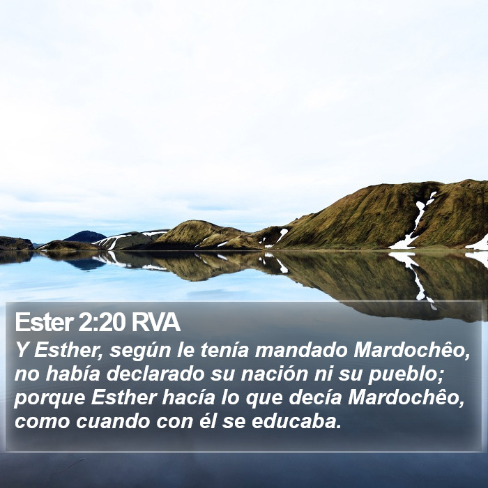 Ester 2:20 RVA Bible Study