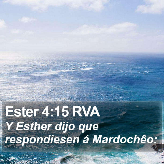 Ester 4:15 RVA Bible Study