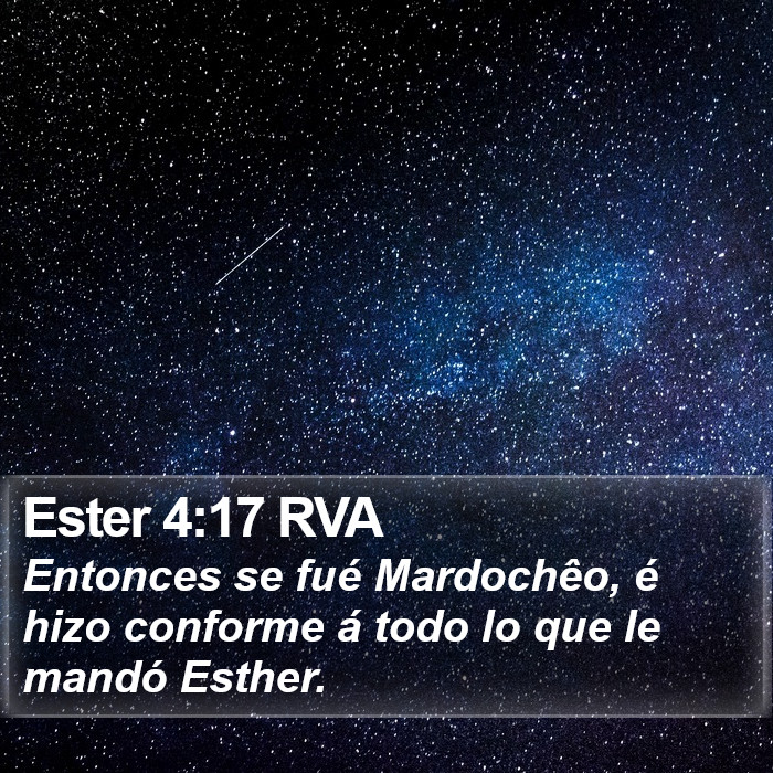 Ester 4:17 RVA Bible Study