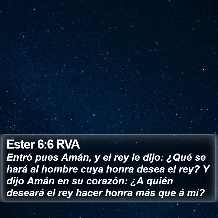Ester 6:6 RVA Bible Study