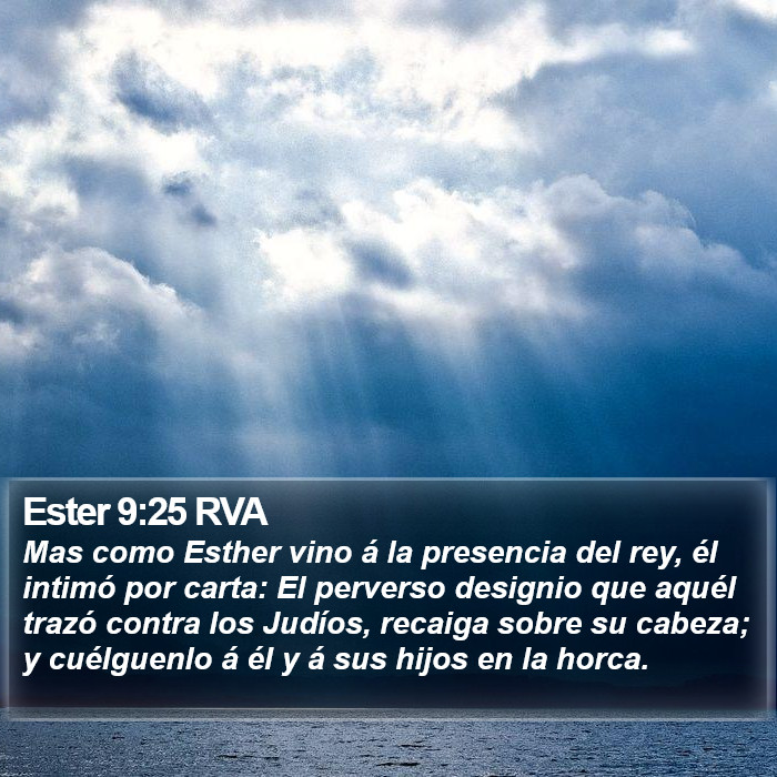 Ester 9:25 RVA Bible Study