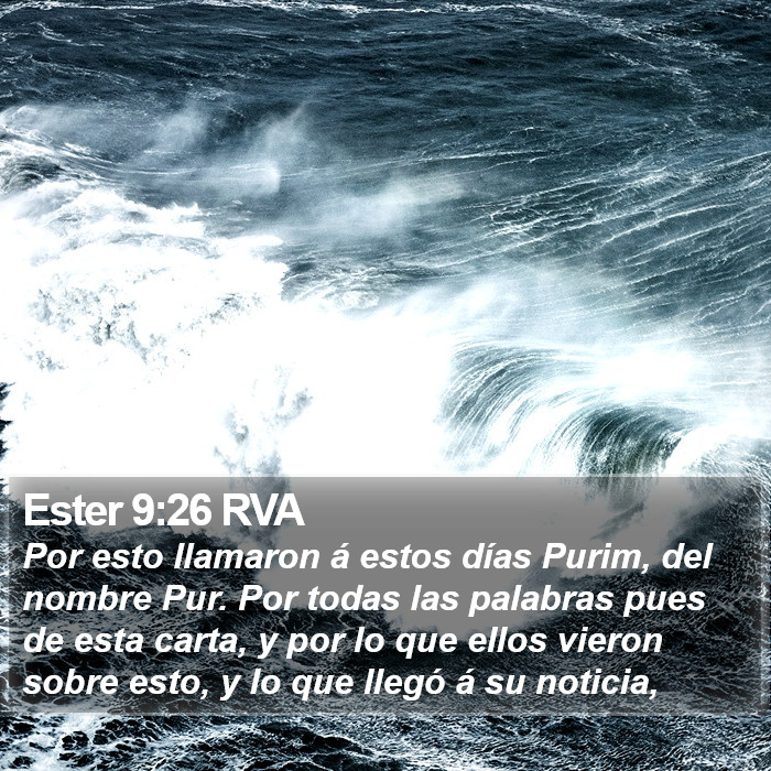 Ester 9:26 RVA Bible Study